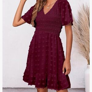 Swiss Dot Red Holiday Dress